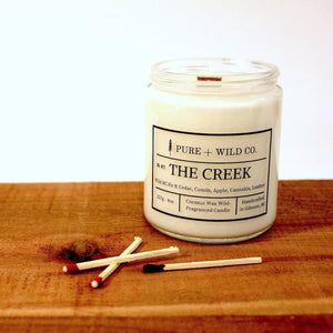 № 07 THE CREEK - Fir, Cedar, Cumin, Apple, Leather, Cannabis PURE + WILD CO. Wood Wick 