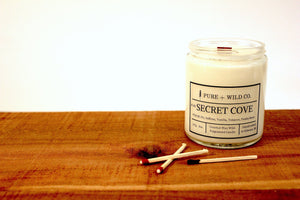 № 03 SECRET COVE - Fir, Saffron, Vanilla, Tobacco, Tonka Bean PURE + WILD CO. Wood Wick 