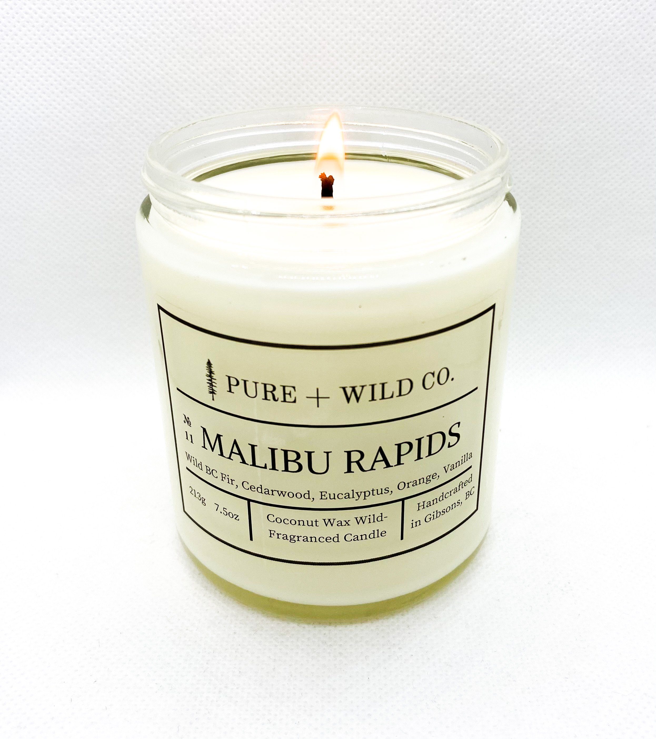№ 11 MALIBU RAPIDS - Fir, Cedarwood, Eucalyptus, Orange, Vanilla PURE + WILD CO. Cotton Wick 